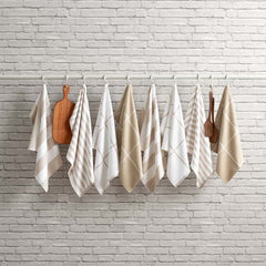 Caro Home Beige Kitchen Towels 8 Pack
