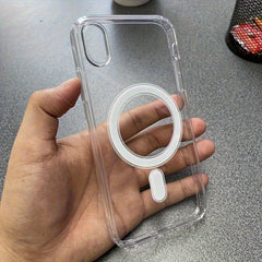High-Definition Clear Magnetic Phone Cover Featuring a Non-Intrusive Screen Protector, Sturdy Back, And Flexible Edges. Designed to Prevent Falls, Compatible with Iphone 11 Through 17 Series, And Supports Mag-Safe!