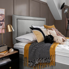 Silentnight Malvern Slate Grey Fabric Headboard, Single