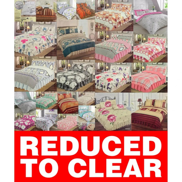 Random Surprise Selection 4 Piece Bedding Set Complete Duvet Cover Set With Fitted Sheet & Pillow Cases UK