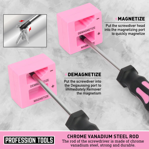 Amartisan 43pcs Magnetic Screwdriver Set with Case, Chrome Vanadium Steel, Includes Slotted, Phillips, Hex, Pozidriv, Torx & Precision Screwdrivers, Magnetizer/Demagnetizer, Flexible Shaft for Home Repair, DIY & Professional Use