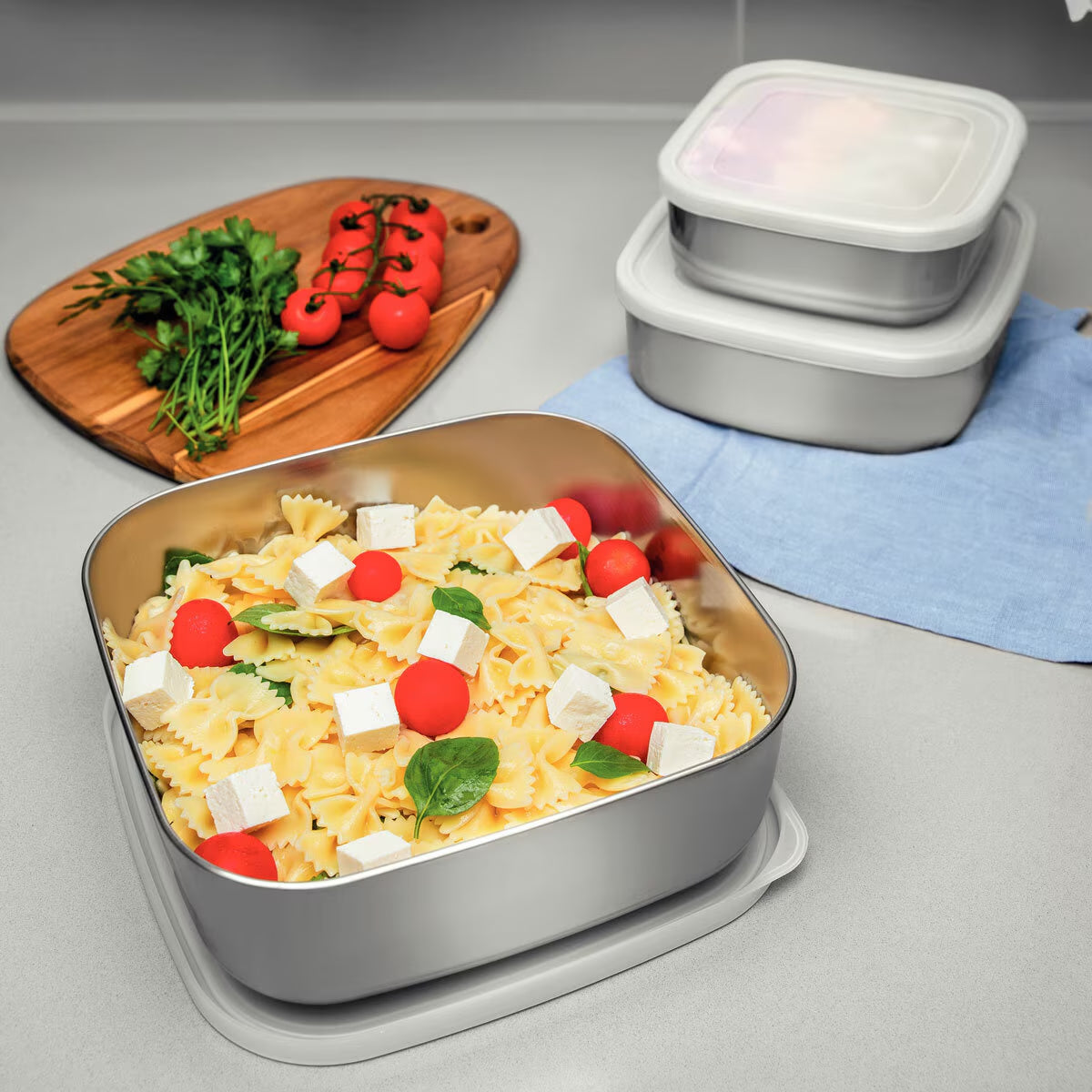 Tramontina Stainless Steel Food Storage Set, 3 Piece