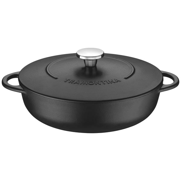 Tramontina Enamelled Cast Iron Shallow Casserole Dish, 28Cm / 4.1L