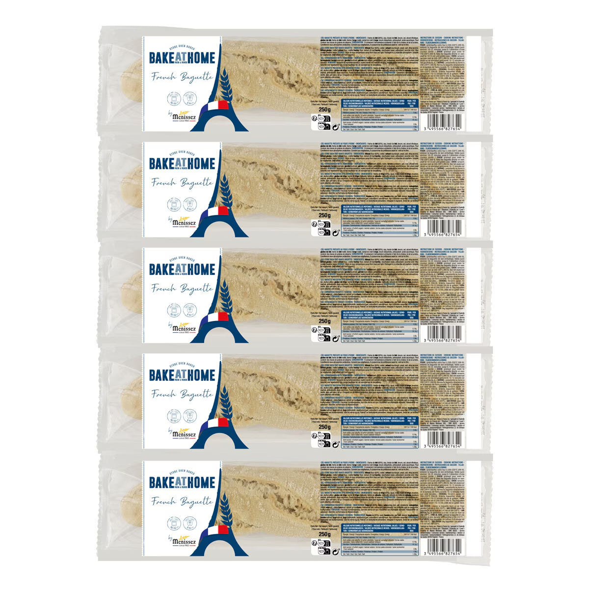 Menissez Sourdough Baguette, 5 Pack