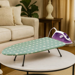 Ironing Board Foldable Mini Ironing Board Tabletop Ironing Board Foldable Portable Design with Built-in Iron Rest, Non-Slip Legs, Lightweight for Small Spaces, Dorms, Apartments