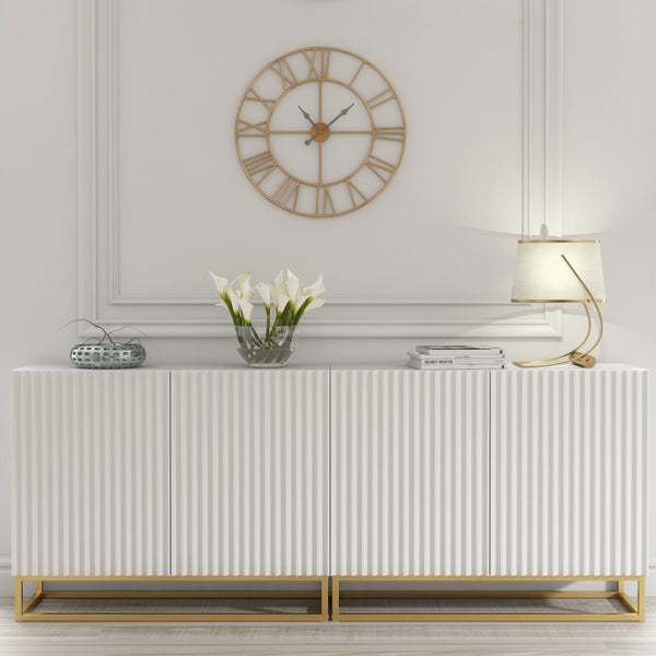Ripple Duo 200cm Modern Sideboard with Fluted Doors and Storage