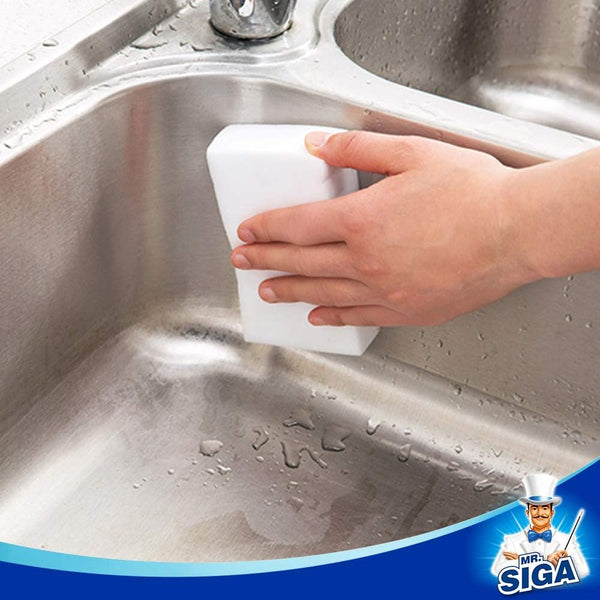 MR.SIGA Multi-Functional Eraser Sponge, Magic Cleaning Pads for Kitchen Household Cleaning, 12 Count, Size 4.7