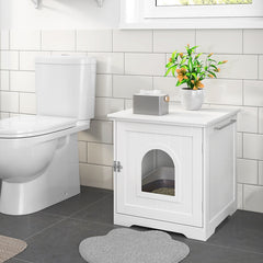 Costoffs Enclosed Litter Box, Decorative Cat House, Pet Side Table, Indoor Pet Crate, Cat Litter Box Enclosures, Decorative Litter Box, Versatile Furniture, Cat Washroom for Living Room, Hallway, Bathroom