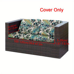 Stretchable Outdoor Cushion Covers for a 1/2/3 Seat Patio Sofa, Designed for Rattan Couches And Chairs