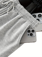 3pcs Women's Solid Color Oversized Jogger Pants with Elastic Drawstring Waist - Loose-Fit Polyester Track Pants Suitable for,, & Casual Attire - Machine Washable Casual Wear (Year-Round)