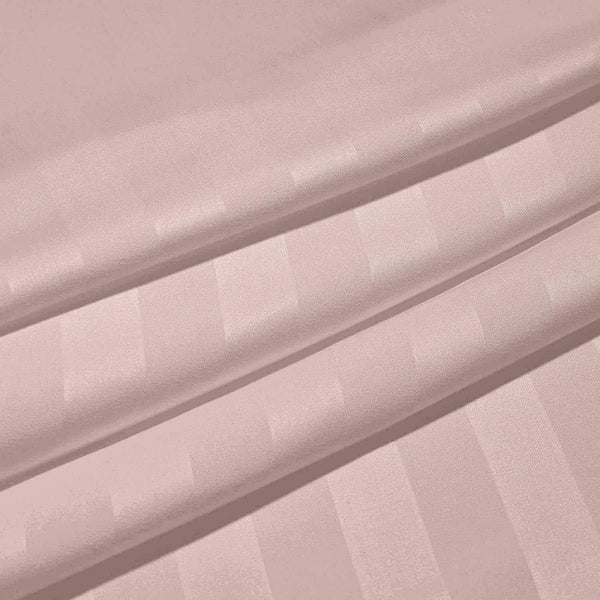 fORZA TEXTILES Luxury Stripe Fitted Sheet Soft Satin Stripe Bed Sheet with Deep Pocket Design, Strong Elasticated Corners for Secure Fit, Wrinkle Resistant and Breathable Fabric, Hotel Quality Bedding for Single Double King Super King, Multiple Colours Av