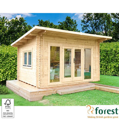 Delivered Forest Garden Melbury 45Mm Log Cabin 13Ft 1