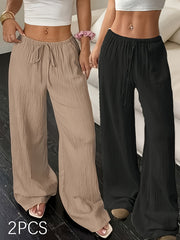 Two-Piece Set Women'S Elegant Trousers Casual Straight-Leg Pants
