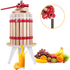 Fruit Press with Straining Bag & Steel Legs - Cider Making Kit - Manual Juice Maker for Apple Press, Grapes, Berries, Cider Press and Wine Juice Press