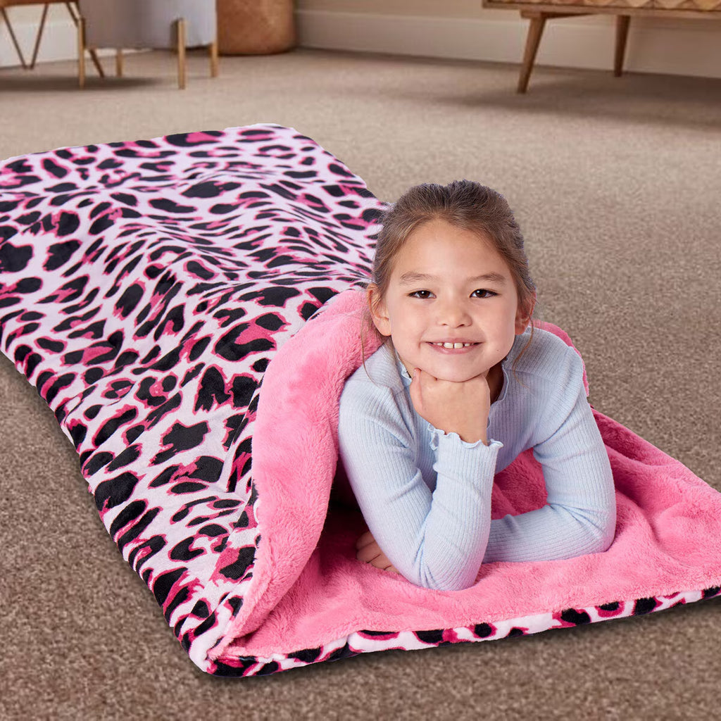 Northwest Cloud Touch Faux Fur Slumber Bag 137 X 142 Cm, Cheetah