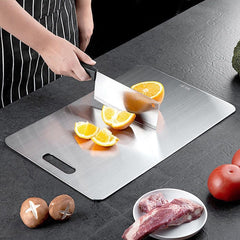 Three Stainless Steel Plates, Sturdy And Easy to Maintain, Suitable for Cutting Fruits, Vegetables, Meat, And Bread, Equipped with Safe Cutting Boards, Easy to Clean Kitchen Preparation Mats, Meals, Cutting Boards, Multifunctional Kitchen Tools