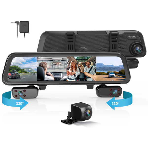 Rexing M4 4-Channel 12” Touch Screen Mirror Dash Cam