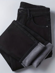 Black Fleece-Lined Jeans