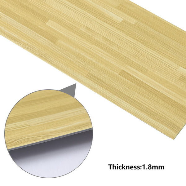 Self Adhesive Vinyl Flooring, Floor Planks with Wood Effect, 36pcs Waterproof PVC Floor Tiles for Bathroom Kitchen and All Flat Floor, Stick On Floor Tiles, 91.5x15.2cm 5m²