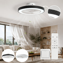 Ceiling Fans with Lights, Fan Lamp, Ceiling Lamp with Fan, Modern Lamp Fan, LED Ceiling Lights with Fans for Kid Room, Bedroom, Study Room, Office, Living Room