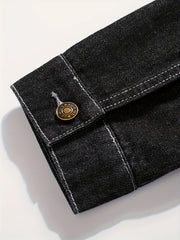 Men's Casual Slim Jacket Vintage Lapel Denim Jacket