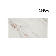 10/20/30/40 Pack Luxury Marble Effect Self-adhesive Floor Tiles 60x30cm, 2mm Thicken Vinyl Flooring Tiles Wall Stickers, Removable PVC Wall Decals, Suitable for Living Room, Bedroom, Kitchen Backsplashes, Bathroom, Office, Background Walls, Easy To Instal