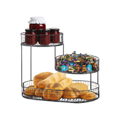 3-Layer Desktop Storage Rack - Iron Fruit Basket & Vegetable Organizer for Kitchen Dining Table, Space Saving Metal Storage Rack