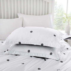 3pcs Polka Dot Printed Duvet Cover Set, Reversible Soft Breathable Microfiber, All-Season, Machine Washable, Includes Pillowcases for Bedroom, Guest Room, Dorm