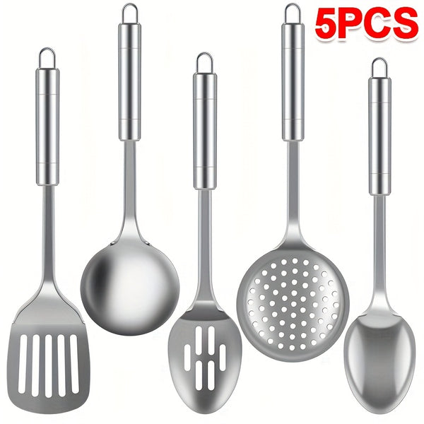 5pcs Stainless Steel Home Kitchen Cooking Tool Utensil Set Spoon Turner Masher