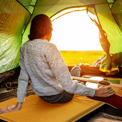 Self-Inflating Camping Sleeping Pad, Single Air Bed with Carry Bag
