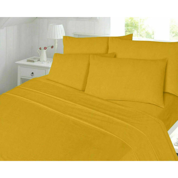 Flannelette Thermal Fitted Sheet 100% Brushed Cotton, 25cm Deep Pocket, Warm Soft Bed Sheet