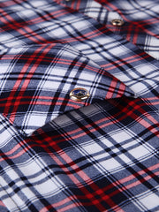 2pcs Set of Long-Sleeved Men'S Shirts, Autumn Men'S Clothing, Plaid Button- Shirts