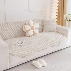 1pc Plush Sofa Cushion 1 2 3 4 Seater, Pet Friendly Sofa Cover, Breathable Sofa Slipcover Couch Cover Seat Cushion, Machine Washable, Warm Thickened Soft and Cozy Non-Slip Furniture Protector Sofa for All-Seasons, Living Room, Bedroom, Office, Home Decor