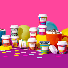 Bombombs, Hot Chocolate Mix Gift Set with Mini Cup Packaging, Dessert Flavours Include Rocky Road, Cookies Butter, Pumpkin Pie & More, Set of 12