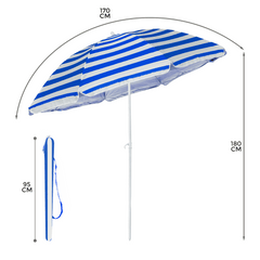 1.7m Garden Parasol Outdoor Tilt Umbrella, Parasol UV Canopy Patio Sun Shade Umbrella for Garden