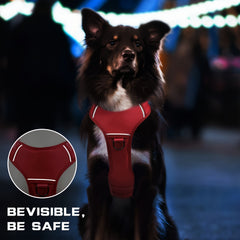 Reflective No-Pull Dog Harness for Large Breeds - Escape-Proof, Soft Padded Full Body Vest with Adjustable Straps & Dual Handles, Ideal for Walking, Hiking & Training - Black Checkered Design