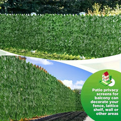 1 Roll Extra Long 5m Artificial Ivy Privacy Fence Panel - UV-Resistant Plastic Faux Ivy Hedge Screen with 61-70% Light Blocking, Realistic Greenery for Balcony, Garden, Patio & Outdoor Decor, Privacy Fence Panels for Outside, Natural Appearance, Highquali