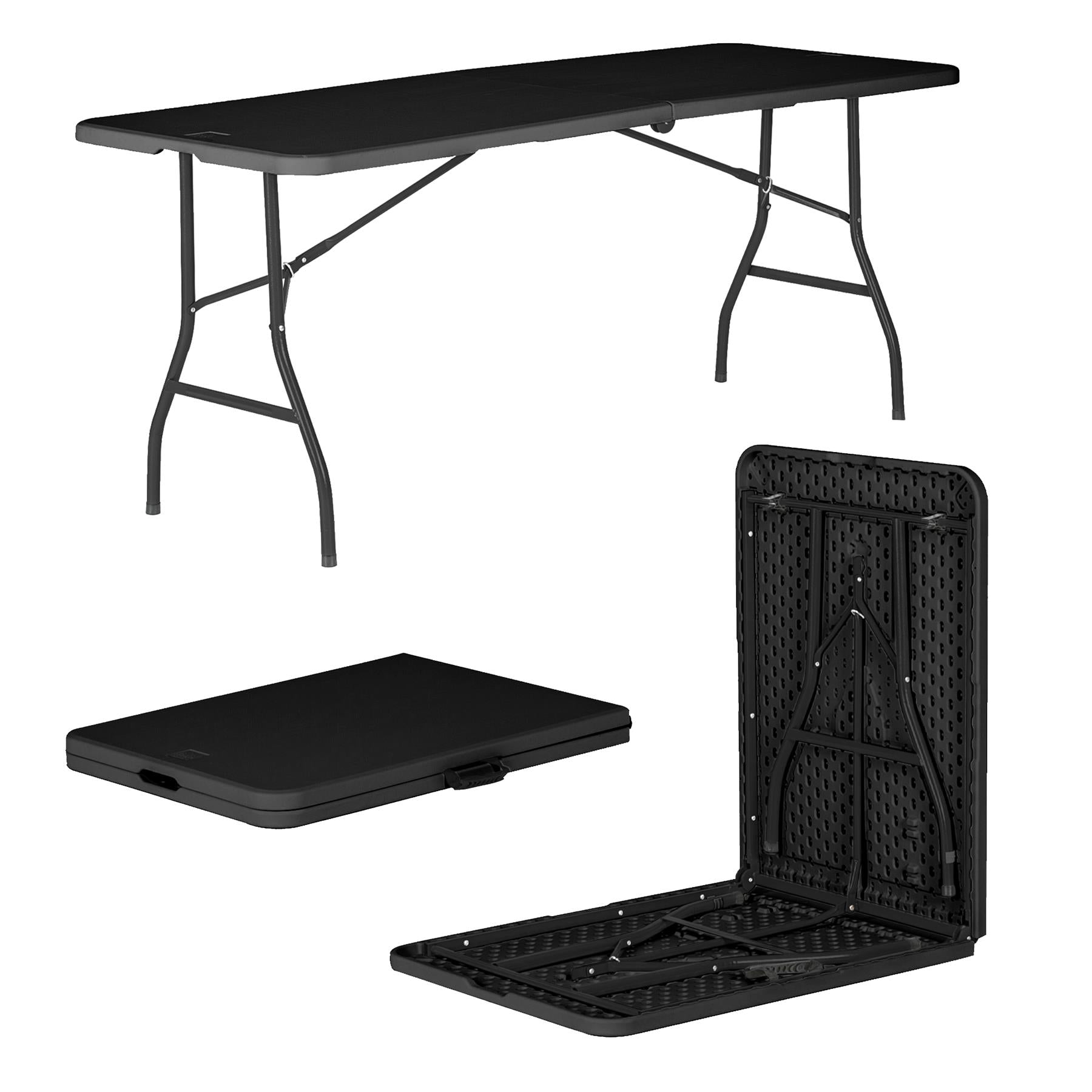 6ft Folding Trestle Table 1.8M Heavy Duty Picnic Folding Table for Indoor Outdoor