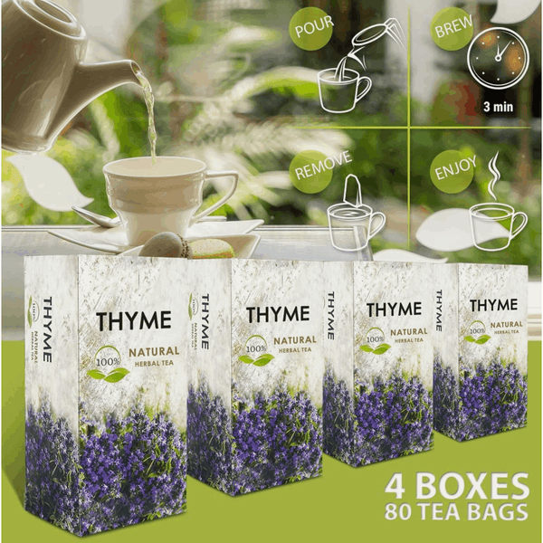 80 Tea Bags BioThyme Herbal Tea 4 Boxes x 20 Tea Bags
