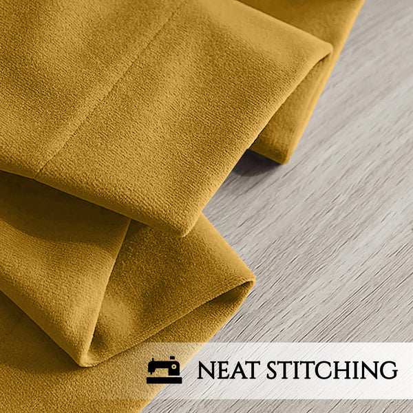 2pc Luxury Velvet Curtain Panels with Free Matching Velvet Cushion Cover – Thermal Insulated Grommet Top Drapes, Energy Saving Curtain Panels for Bedroom & Living Room Home Decor, Perfect Holiday Gift
