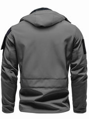Spring Fall Men'S Jacket Fleece Jacket Outerwear, 100% Polyester, Classic Design, Windproof Warm Comfortable, Suitable for Outdoor Sports, Hiking, Camping, And