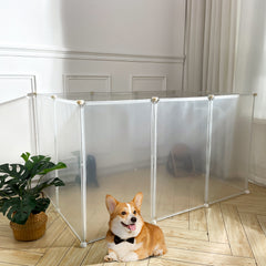 Kitten Playpen, Rabbit Playpen, Small Animal Playpen with Indoor, Foldable Plastic Fence for Guinea Pig, Cat, Puppy, Rabbits - 10 Panels, 105*70*45cm