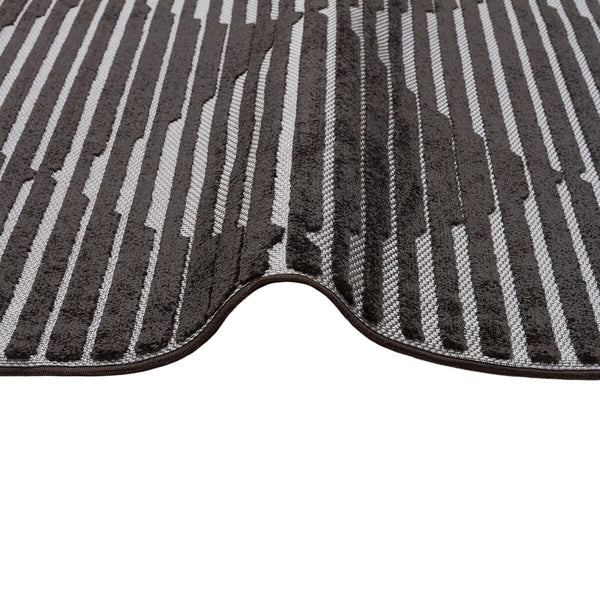 Concept Looms Jazz Black Indoor Outdoor Rug, in 2 Sizes