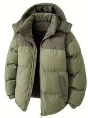 New Men'S Autumn And Winter Thick Corduroy Jacket Casual Warm Coat - Hooded Jacket, Detachable Hood, Warm And Cold-Proof Overcoat, Suitable for Daily And Formal Occasions, Easy-Care Hand Wash Design, Winter Formal Wear, Durable Material
