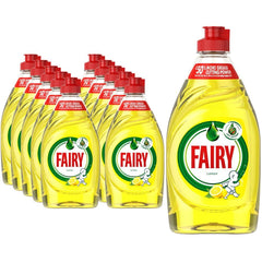 Fairy Lemon Dishwashing Liquid 320ml – Pack of 10 – Tough on Grease, Gentle on Hands