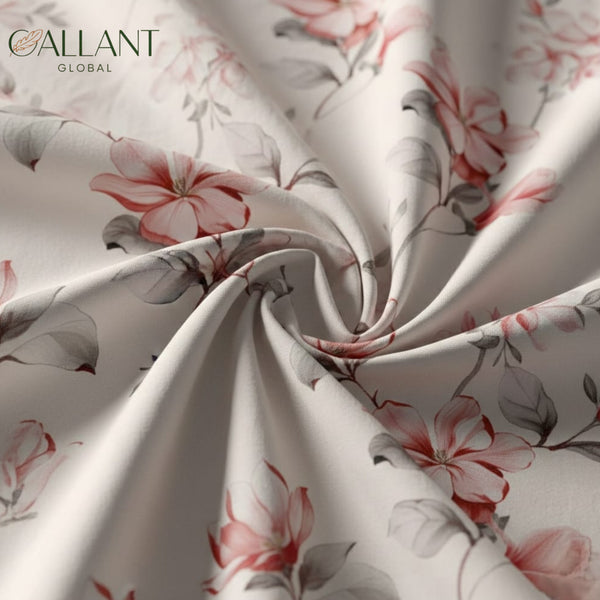 Printed Floral Duvet Sets 100% MicroFiber Super Soft Bedding Sets Button Closure With 2 Pillowcase Reversible Multicolored Duvet Covers Set