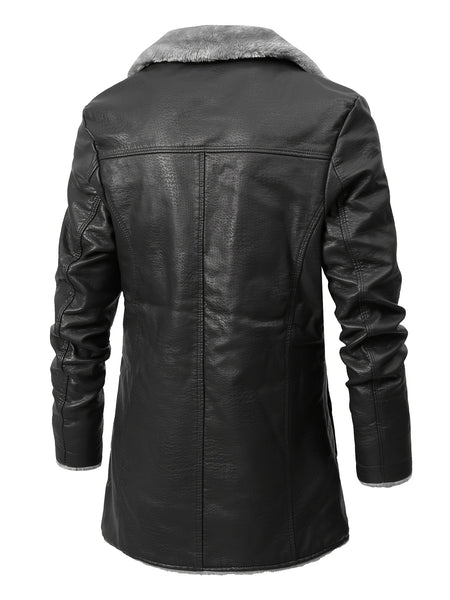 Men's Mid-Length Jacket, Business Large Lapel Blazer Coat, Stylish and Professional Outerwear, Perfect for Office and Formal Occasions