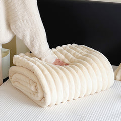Luxurious Faux Rabbit Fur Throw Blanket - Ultra-Soft & Warm All-Season Luxury Blanket, Double-Sided Plush Fur for Couch, Bed, Travel, Office - Machine Washable, Elegant Home Decor Gift for Valentine'S Day, Housewarming, Birthday