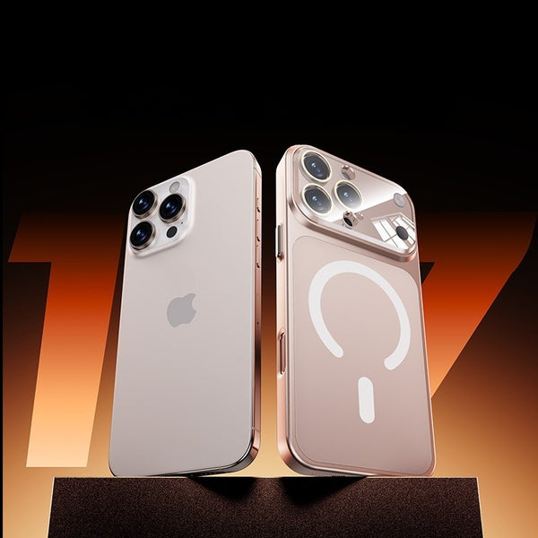 Full Coverage Magnetic Glass Phone Case Shockproof Drop Protection Ultra Thin Matte Finish Compatible with iPhone 17 16 15 Pro Max Series Models