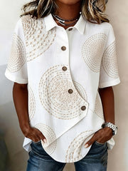 2026 Summer European and American Solid Color Irregular Shirt, Casual Versatile Style, Fashion Top